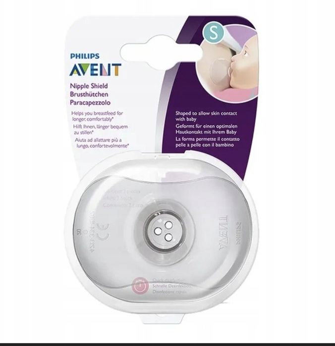 Nowe Philips Avent nakładka/ osłonka piers/ brodawki rozmiar S
