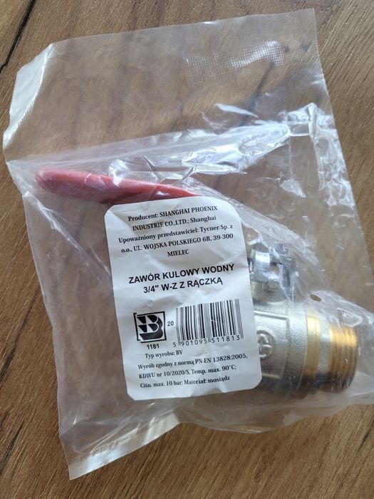 Zawór kulowy nowy mosiądz 3/4