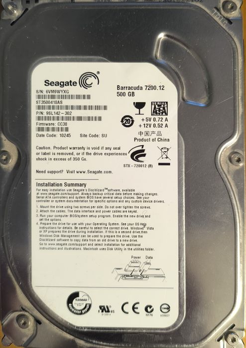Dysk twardy Hdd SEGATE 500 gb