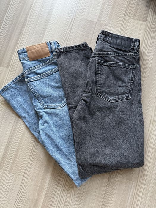 Zestaw spodnie mom jeans Zara