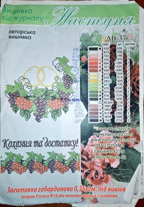 Мулине разное + рушник з нитками