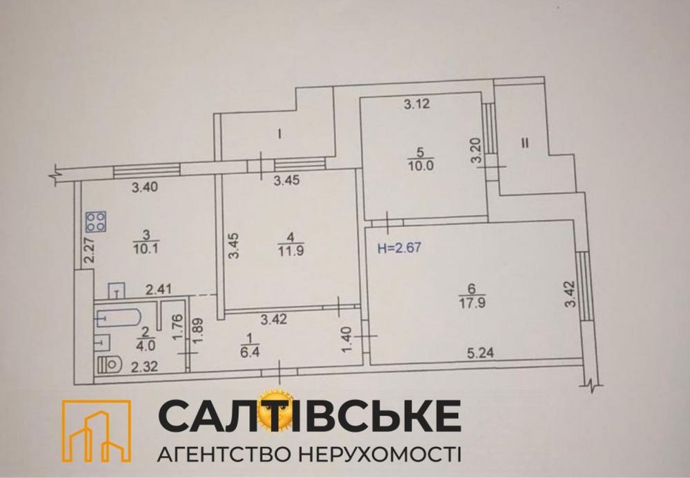ЕЛ-2221 Продам 3К квартиру на Салтовке Салтовская 522 м/р