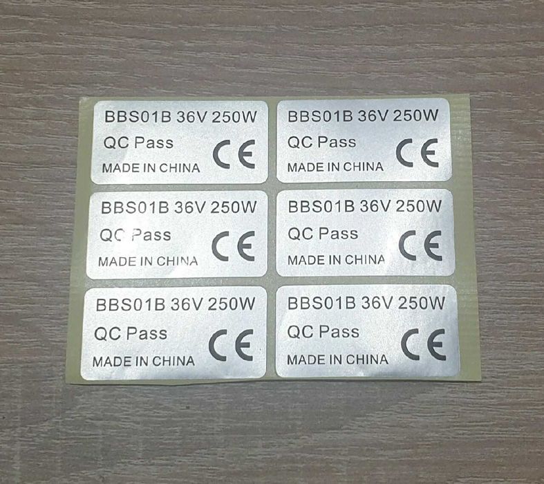 Naklejka Bafang 250w 36v BBS01, BBs02, BBSHD