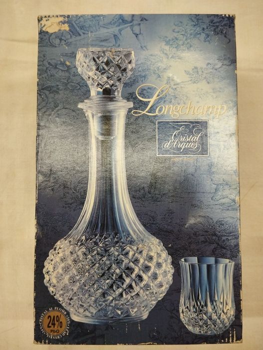 Longchamp Crystal D'Arques Bottle and Glasses Set