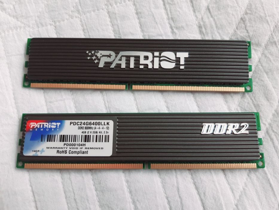 Patriot 2x2GB DDR2 800MHz CL4 – szybki zestaw RAM