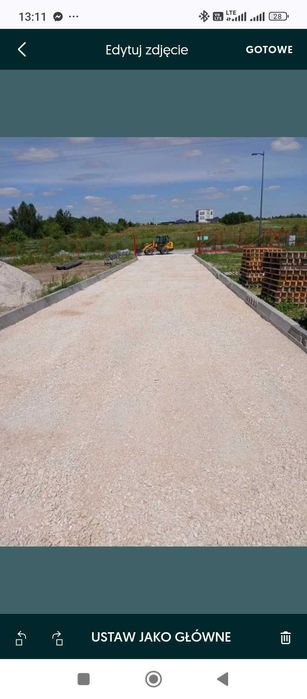 Roboty ziemne, utwardzanie terenów, podbudowy pod kostke brukową