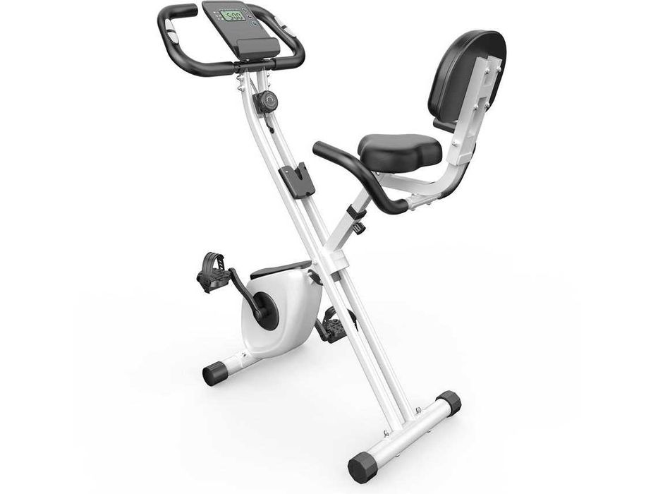 Bicicleta De Exercício X-Bike E R-Bike 2 Em 1 com Monitor De Frequência Cardíaca Ecrã Lcd - Branca