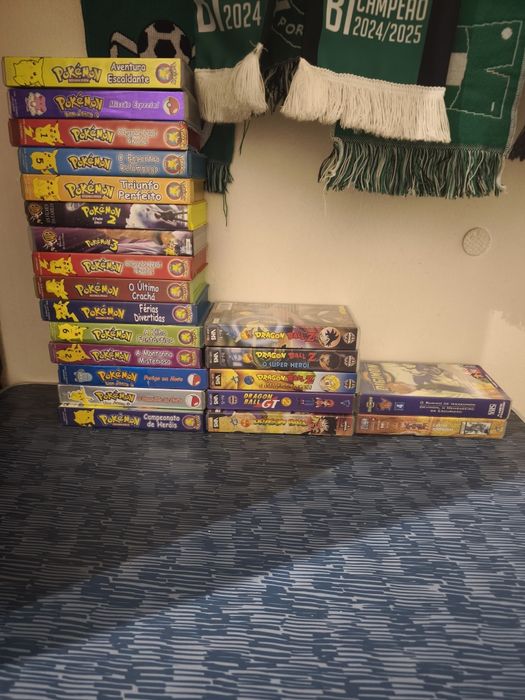 Coleção VHS pokemon e Dragon Ball