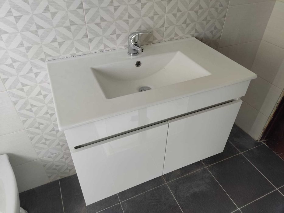 móvel wc + lavatório + espelho