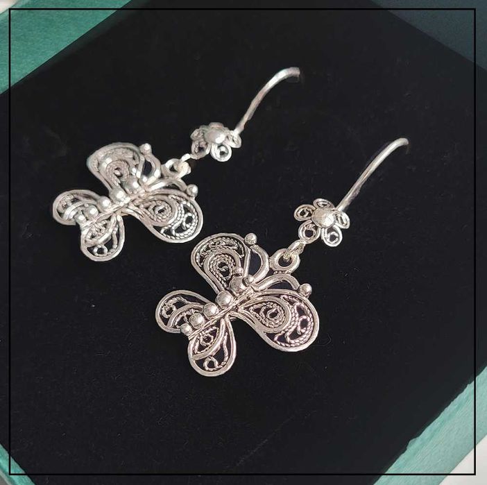 Filigranowe kolczyki Telkari motyle – Srebro 925