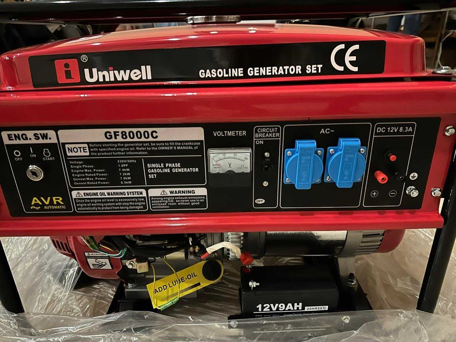Бензиновый генератор Uniwell GF8000C 8 КВТ: 25 000 грн. - Генератори ...