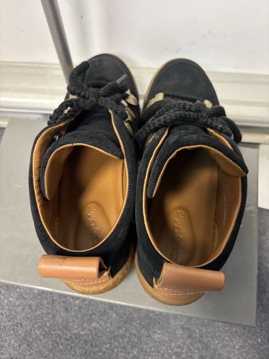 See by chloe skórzane snekersy plato platformy sneakers zamszowe