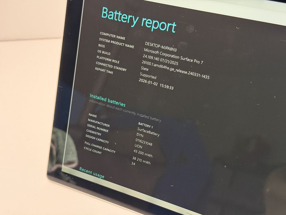 Microsoft Surface Pro 7 (1866) - i5/8GB/256GB - wada - faktura VAT 23%