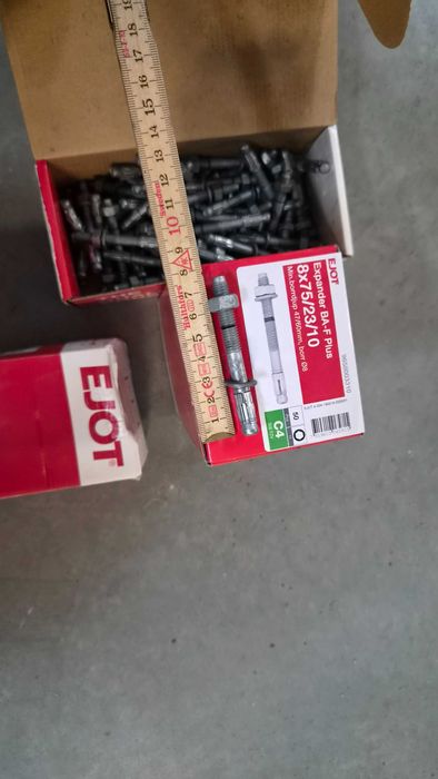 Kotwy sworzniowe do betonu EJOT BA-F Plus M8x75 C4 Ocynk Ogniowy (50 szt w opakowaniu))
