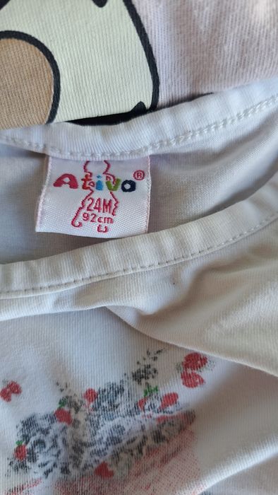 6 T-shirts menina 12/18 meses e 2 anos