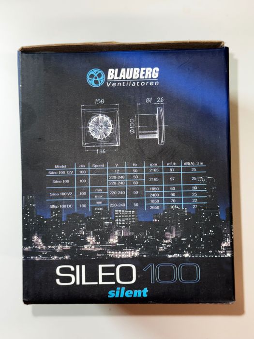 Вентилятор Blauberg Sileo 100 — новий