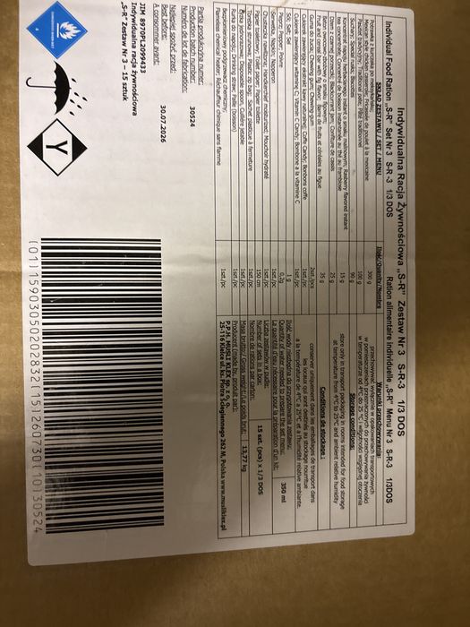 Racje żywnościowe Polskie s-r 3 zestaw 3 i4