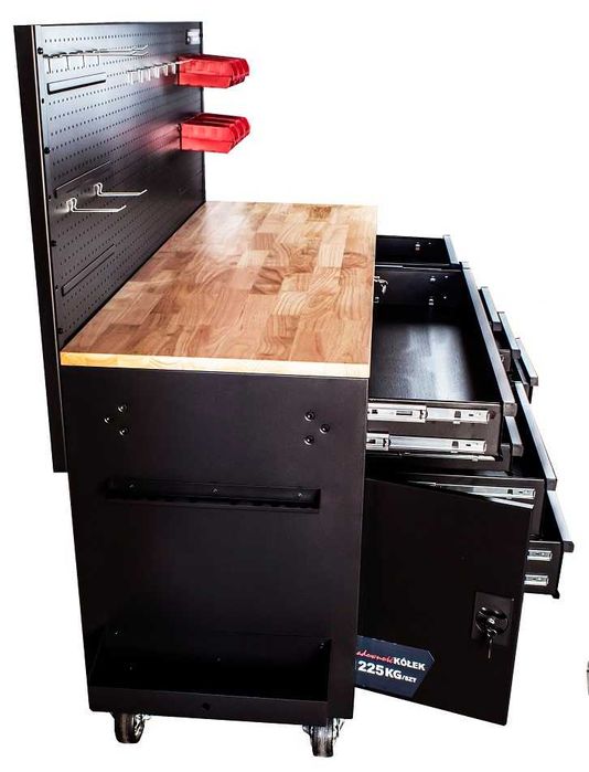 Stół warsztatowy szafka wózek 10 szuflad narzędziowy z tablicą Kupczyk