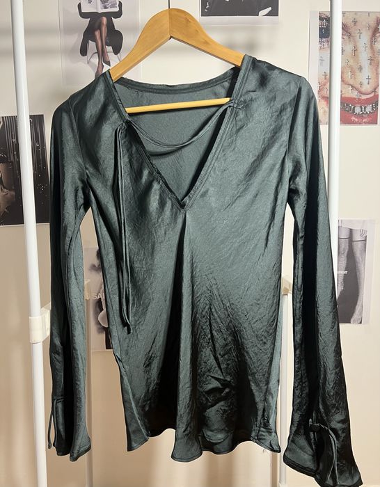 Сатинова блуза Massimo Dutti