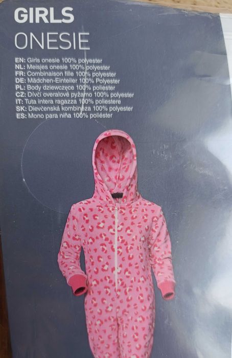 piżama pajac kombinezon polar onesie 122/128 7/8 ans