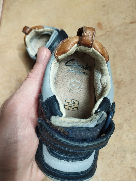 Шкіряні кросівки туфельки Clarks 3G 18,5