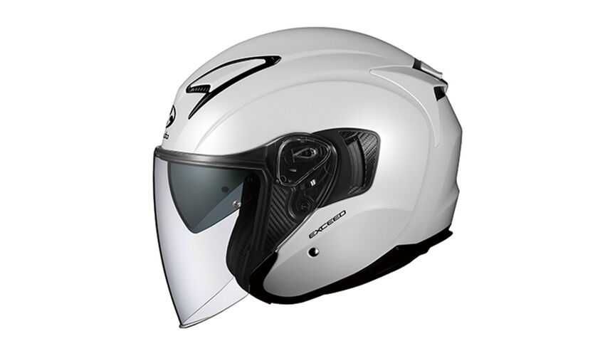 Kask motocyklowy na skuter Kabuto Exceed kolor biały perłowy rozmiar S