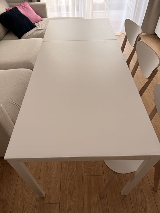 Stół Vihals bialy ikea rozkladany 120/180x74cm