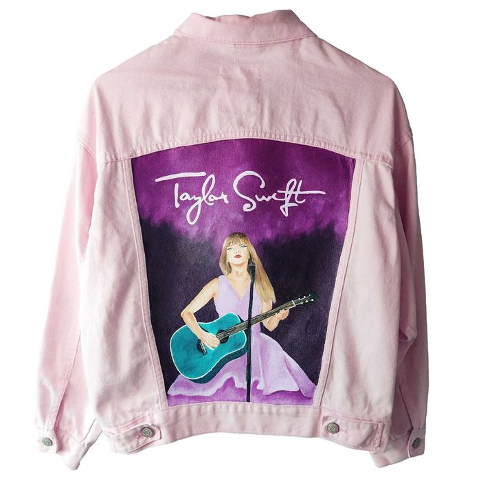 Ręcznie malowana kurtka jeansowa Taylor Swift