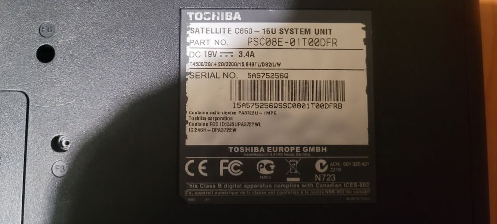 Ноутбук Toshiba Satellite c 650