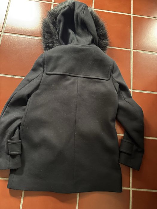 Casacos fazenda com capuz e pelo loja zara