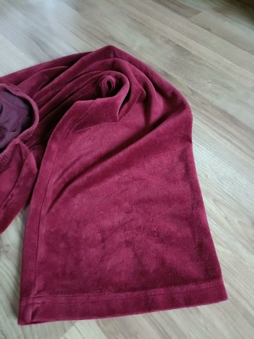 Spodnie damskie materiałowe welurowe plus size domowe dresowe 46 XXXL