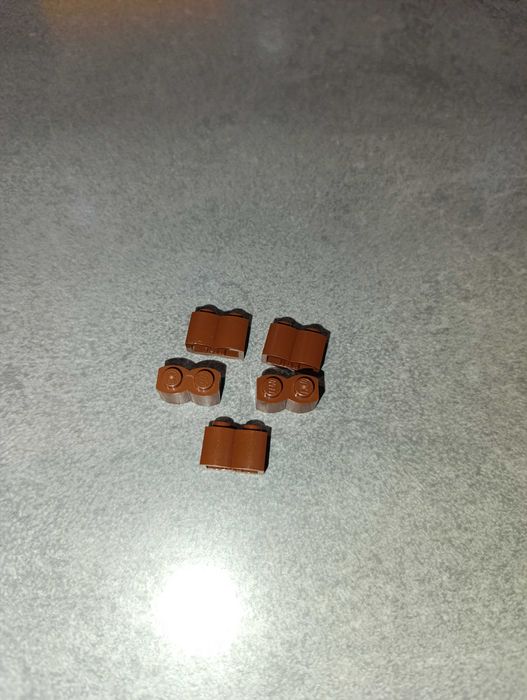 LEGO cegła palisada 1x2 brązowa  5 szt 30136