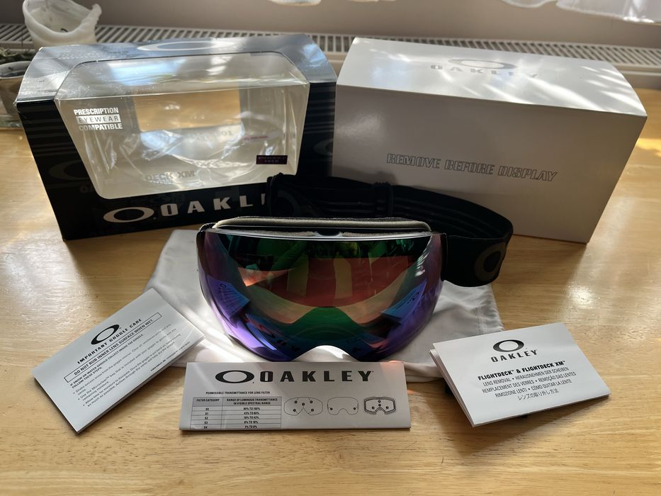 Oakley Flight Deck M XM Jade Iridium Prizm Gogle Snowboard Narty