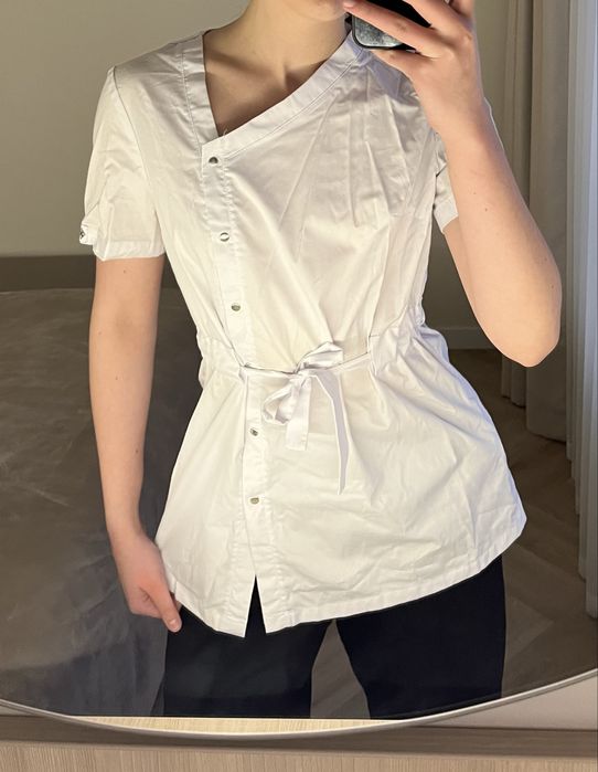 Медична футболка біла Білий Халат