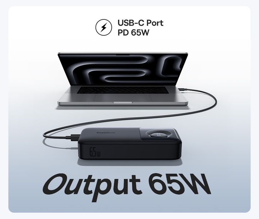 Павербанк Baseus free2pull 20000 mAh 65W новий