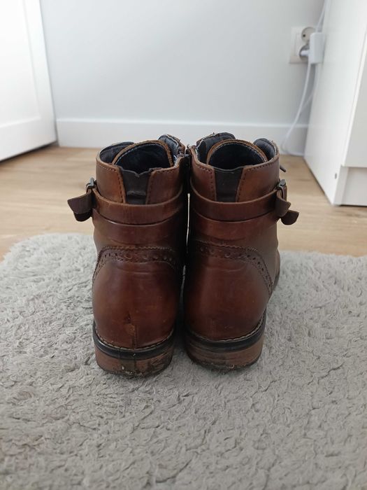 Trzewiki damskie retro r 36 brązowe kozaczki półbuty