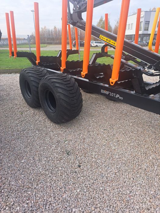 Przyczepa Leśna Zrywkowa BMF10T2 PRO720 z Żurawiem PROMOCJA