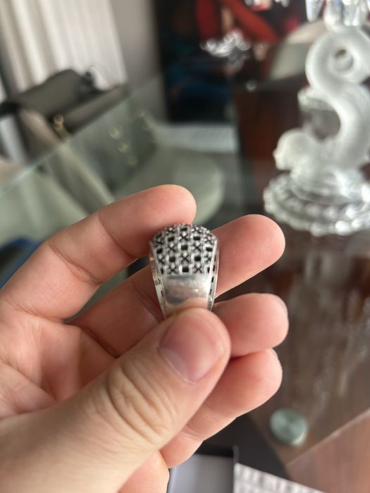 Anel prata ouro OMNIA