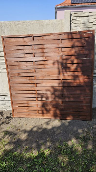 Płot drewniany panel