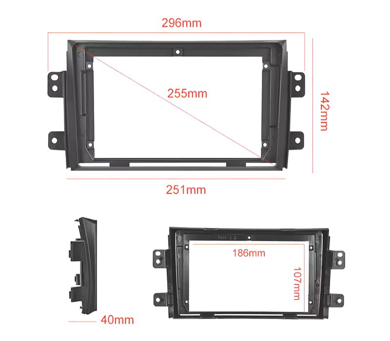 RÁDIO GPS 9'' ANDROID 13 SUZUKI SX4 06-09 2 DIN 4GB+64GB