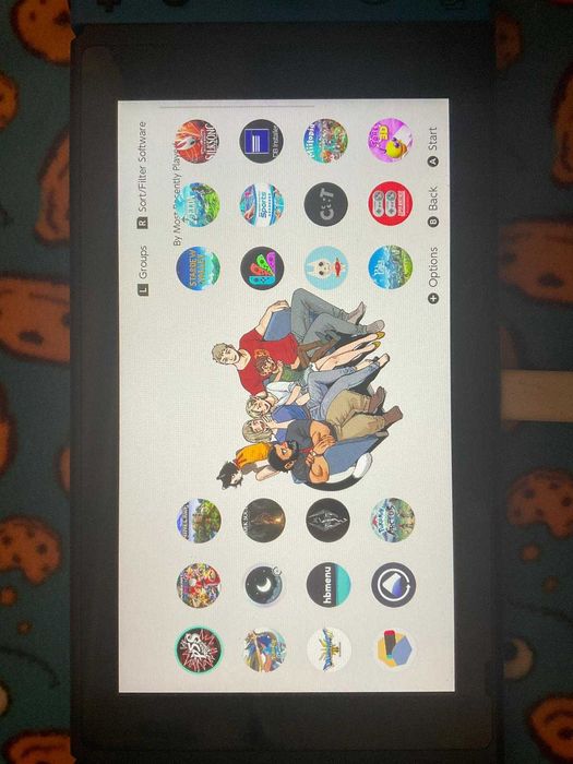 Nintendo Switch V2 + Picofly/Hekate + 256 gig SD (A1) + Grip