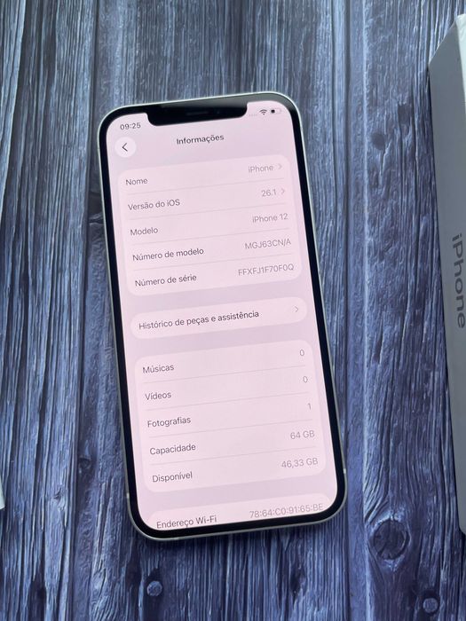 iPhone 12 64GB Branco Desbloqueado Com Novo