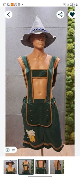 Stróje bawarski komplet bez peruki