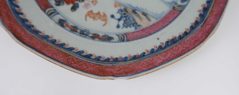 Prato Octogonal Porcelana da China Companhia da Índias