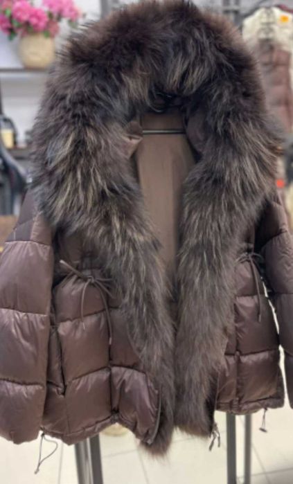 Kurtka puchowa zimowa nowa kolekcja lisy