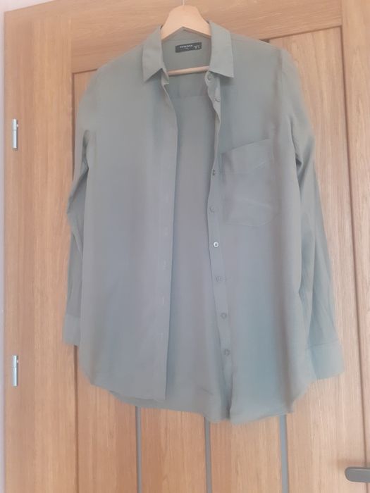 Koszula reserved 34 khaki wiskoza sliczna