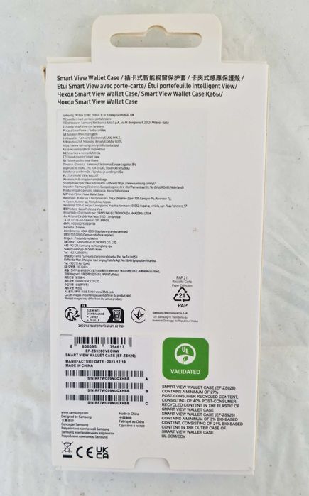 Capa Original Samsung Galaxy S24+ Clear View Preta Nova