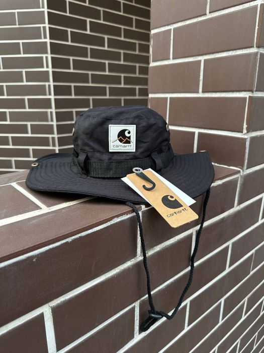 Панама чорна Carhartt/ панама сіра кархарт на утяжках/ панама бежева чоловіча/унісекс
