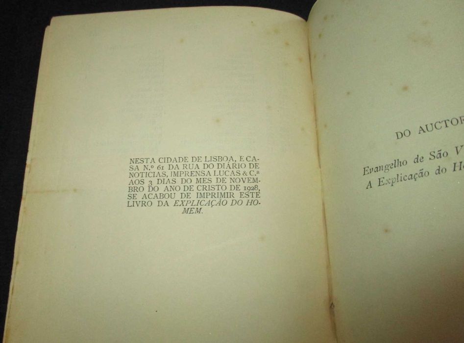 Book: The Explanation of Man by Mário Saa – Collectible Autographed Edition64564139078529124