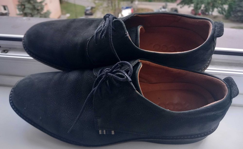 ecco czarne buty męskie skóra rozm. 45